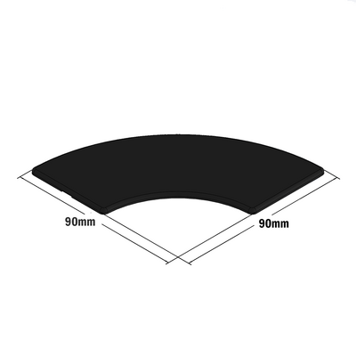 60-190-1 MODULAR SOLUTIONS POLYAMIDE PART<br>END CAP 90MM X 90MM ROUND CORNER BLACK